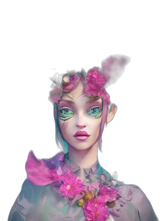 face, flower, mask, crown transparent PNG cut-out