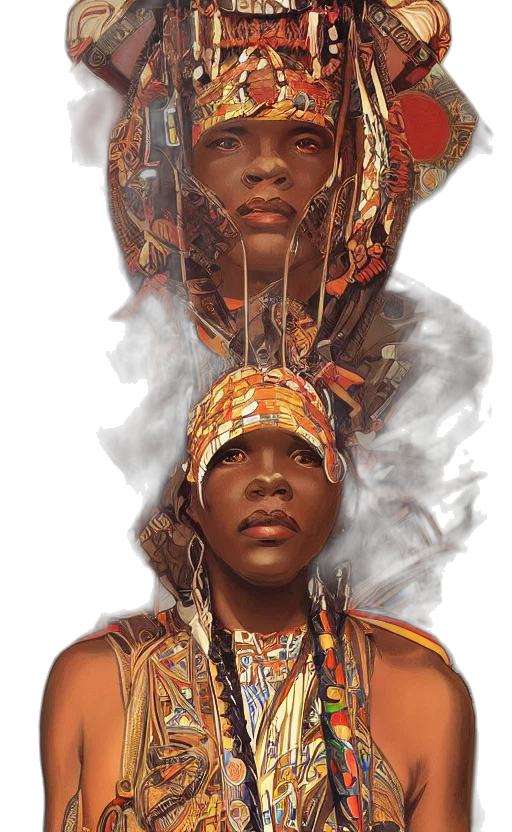 face, jewelry, crown, mask, concept art, photorealistic, fantasy art, oil painting transparent PNG cut-out