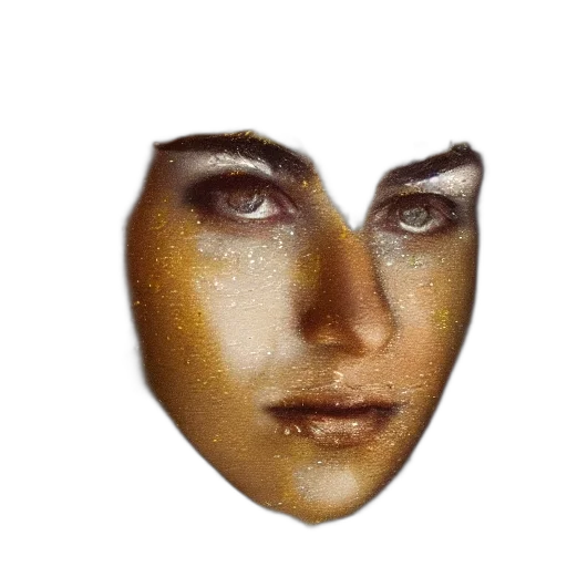 face, mask, jewelry, crown, photorealistic, oil painting, watercolor, 3d render transparent PNG cut-out