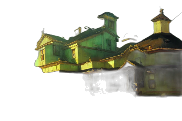 building, car, dragon, concept art transparent PNG cut-out