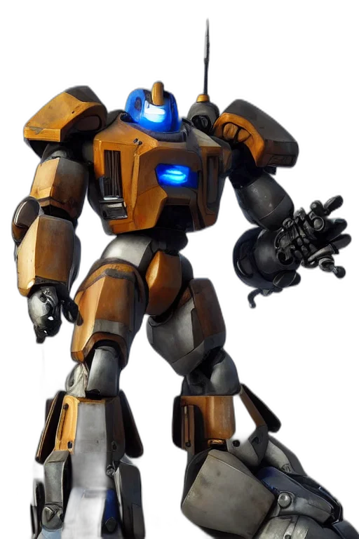 robot, weapon, concept art, 3d render transparent PNG cut-out
