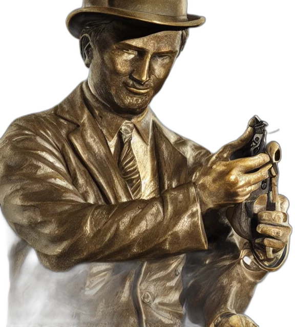 hat, staff, jacket, weapon, photorealistic, concept art, comic book art, 3d render transparent PNG cut-out