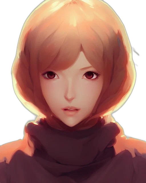 face, mask, robot, jacket, anime, concept art, pixel art, fantasy art transparent PNG cut-out