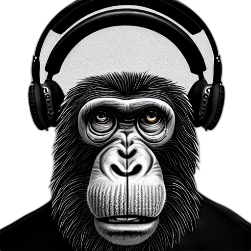 animal, mask, photorealistic, cartoon, concept art, drug, addict, ape transparent PNG cut-out
