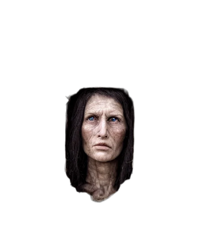face, mask, creature, hair transparent PNG cut-out