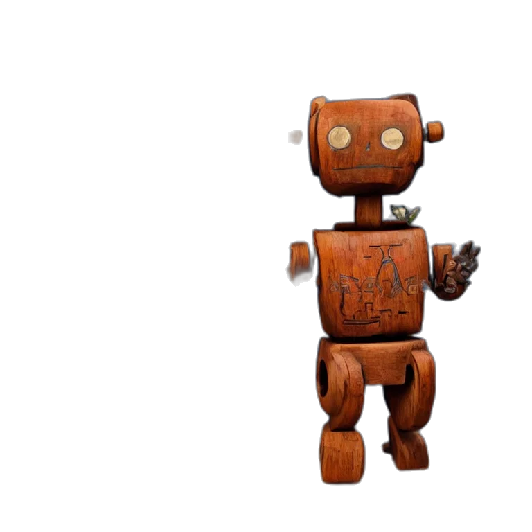 robot, creature, animal, staff, 3d render, concept art, pixel art, fantasy art transparent PNG cut-out
