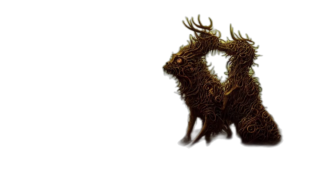 animal, creature, hair, dragon, concept art, fantasy art, 3d render, pixel art transparent PNG cut-out