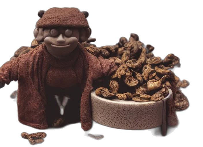 food, creature, 3d render, product, still, faeces, funko, pop transparent PNG cut-out