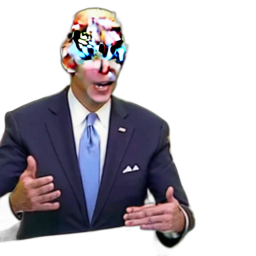 mask, robot, face, vaporwave, joe, biden, grocery, store transparent PNG cut-out