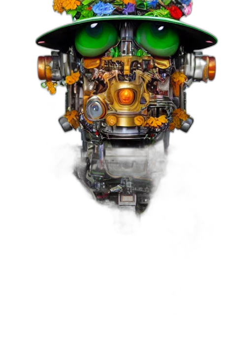 robot, car, weapon, mask, concept art, 3d render, fantasy art, pixel art transparent PNG cut-out