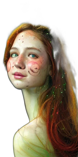 face, mask, robot, hair transparent PNG cut-out