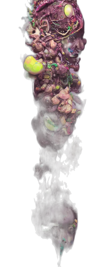 food, dress, face, mask, concept art, watercolor, photorealistic, 3d render transparent PNG cut-out