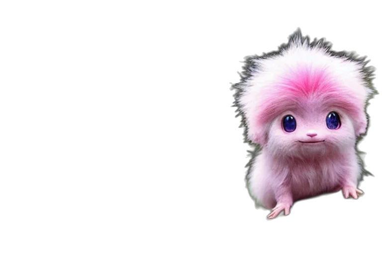 creature, animal, hair, 3d render, concept art, photorealistic, real, life transparent PNG cut-out