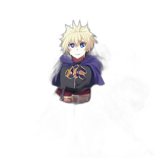 jacket, staff, weapon, sword, pixel art, concept art, anime, 3d render transparent PNG cut-out