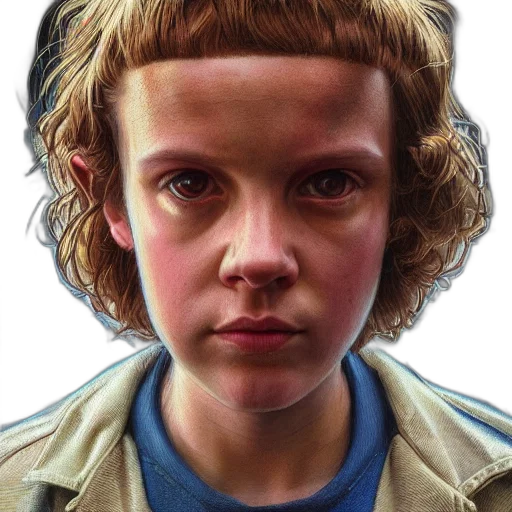 face, hair, jacket, creature, photorealistic, concept art, oil painting, comic book art transparent PNG cut-out