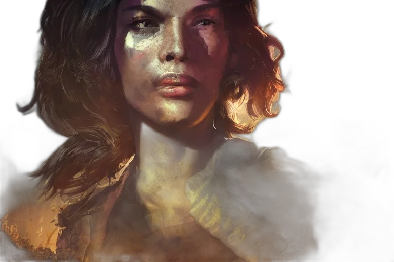 face, fantasy art, photorealistic, concept art transparent PNG cut-out