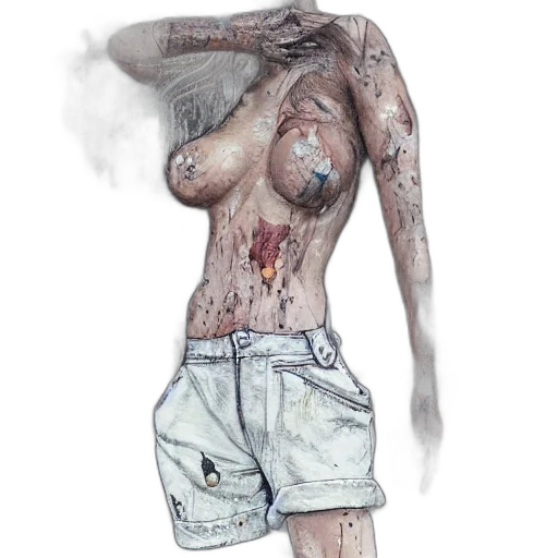 watercolor, photorealistic, concept art, pencil sketch, fire, full, body, pose transparent PNG cut-out