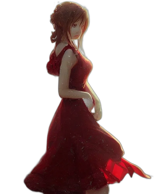 dress, crown, jewelry, staff transparent PNG cut-out