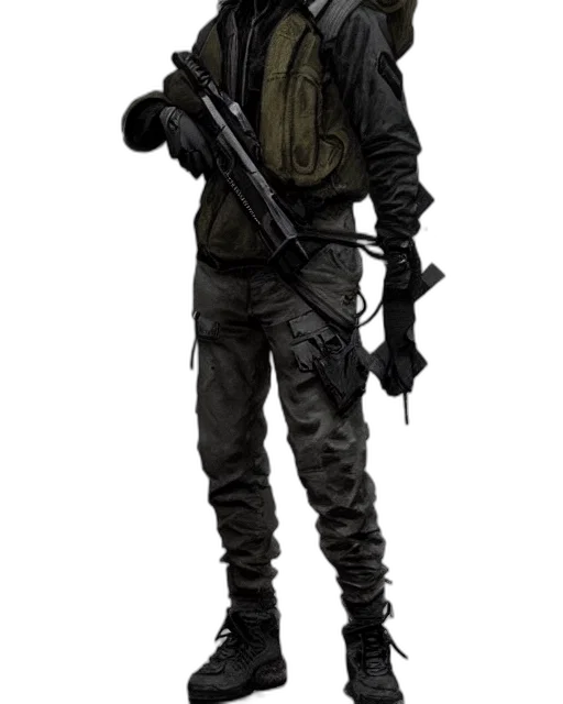 staff, jacket, weapon, concept art transparent PNG cut-out