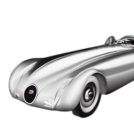 car, photorealistic, 3d render, concept art, cartoon, bugatti, type, atlantic transparent PNG cut-out