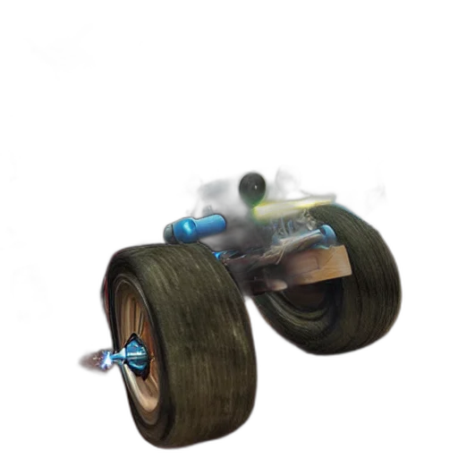car, weapon, robot, hair, concept art, 3d render, photorealistic, mariokart transparent PNG cut-out