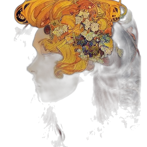 crown, face, mask, hair, photorealistic, concept art, watercolor, fantasy art transparent PNG cut-out