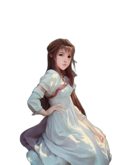 dress, crown, staff, face transparent PNG cut-out