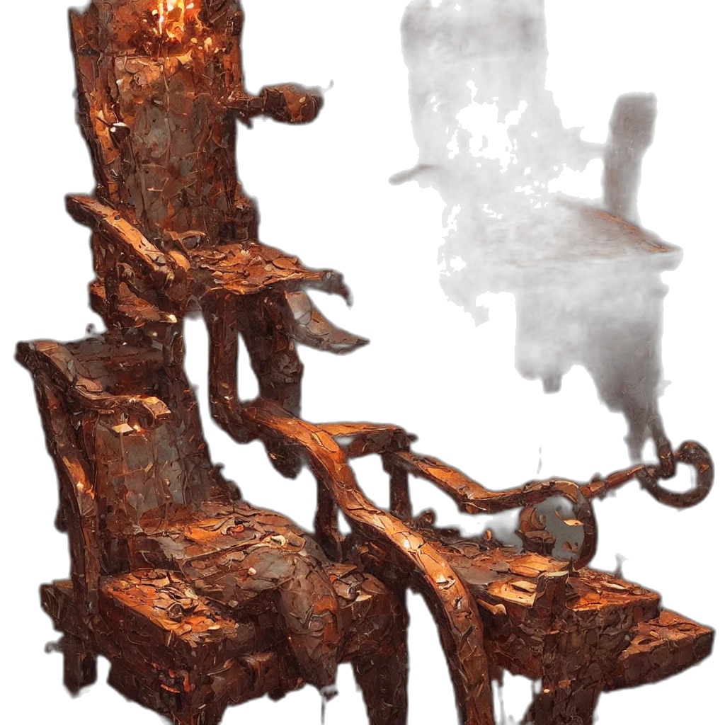 furniture, crown, staff, weapon transparent PNG cut-out