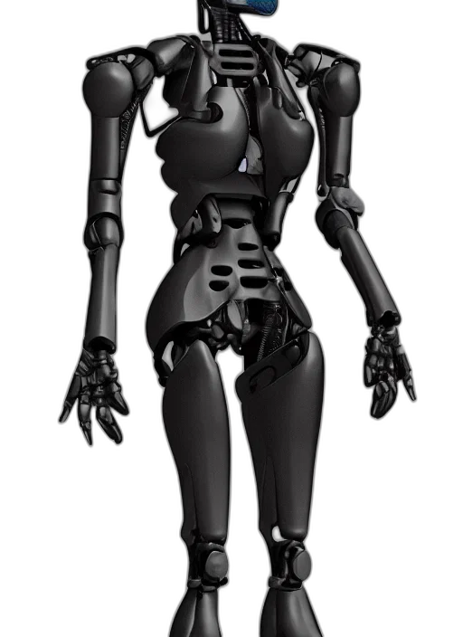 robot, staff, concept art, cyberpunk transparent PNG cut-out