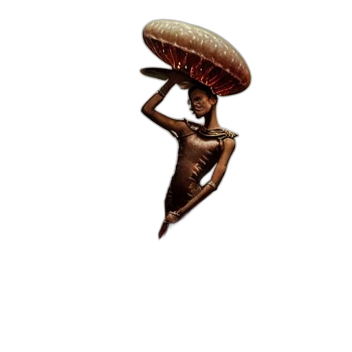 hat, staff, jewelry, creature, concept art, pixel art, 3d render, fantasy art transparent PNG cut-out