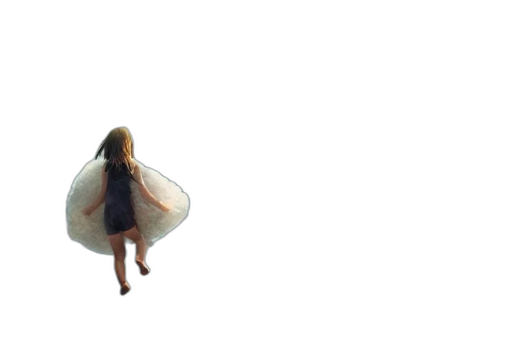 dress, umbrella, creature, hair, concept art, 3d render, pixel art, photorealistic transparent PNG cut-out