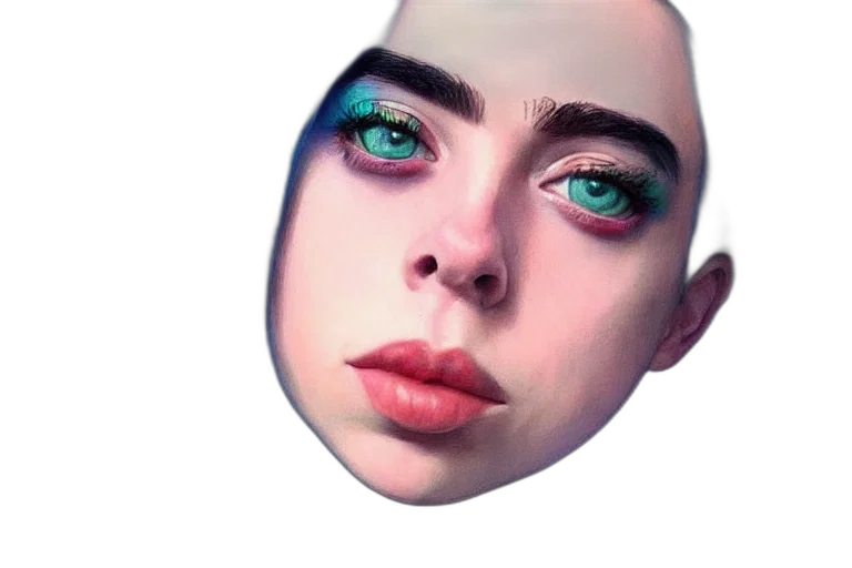 face, mask, creature, robot, photorealistic, concept art, fantasy art, watercolor transparent PNG cut-out