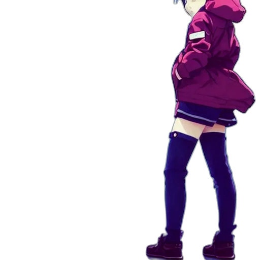 jacket, staff, creature, robot transparent PNG cut-out