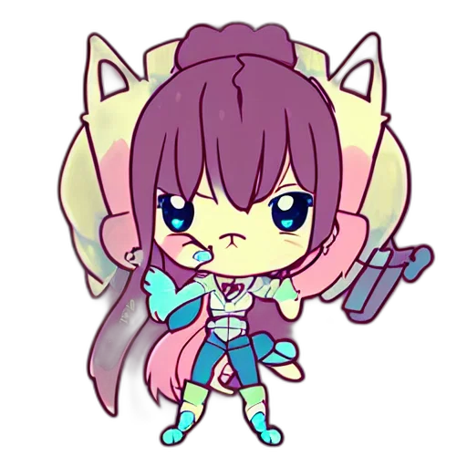 staff, weapon, anime, pixel art, vaporwave, cartoon, pastel, illustration transparent PNG cut-out