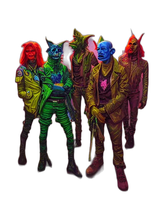 mask, staff, jacket, concept art transparent PNG cut-out
