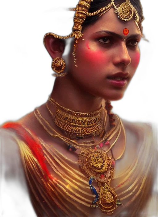 jewelry, face, crown, staff transparent PNG cut-out