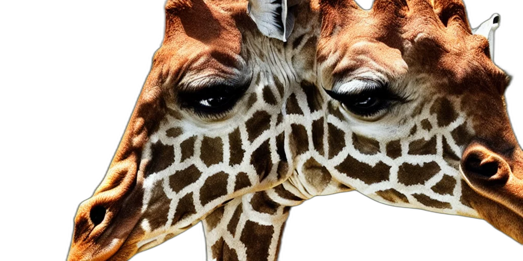 animal, mask, creature, face, photorealistic, concept art, 3d render, giraffe transparent PNG cut-out