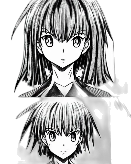 face, hair, mask, anime, photorealistic, concept art, cartoon, monochrome transparent PNG cut-out