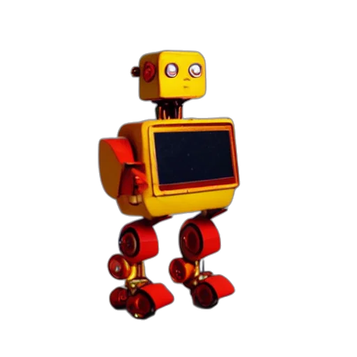 robot, animal, 3d render, pixel art transparent PNG cut-out