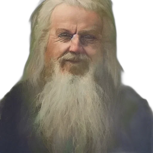 face, hair, staff, creature transparent PNG cut-out