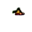hat, food, crown, shoes, pixel art, outer space, earth tones, dark transparent PNG cut-out