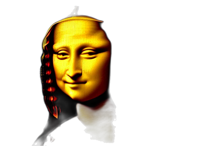 face, mask, robot, crown, 3d render, photorealistic, vaporwave, pixel art transparent PNG cut-out