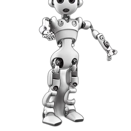 robot, staff, 3d render, concept art, cartoon, comic book art, boy, jacket transparent PNG cut-out