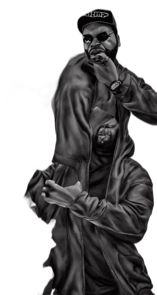 jacket, face, photorealistic, pencil sketch transparent PNG cut-out