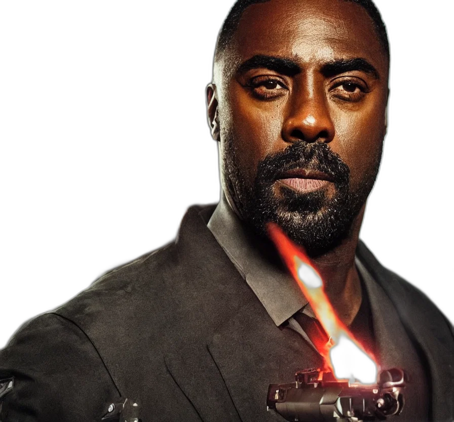 staff, fire, face, centered transparent PNG cut-out