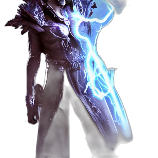 staff, sword, robot, weapon, concept art, fantasy art, cyberpunk, 3d render transparent PNG cut-out