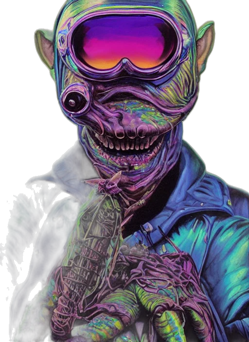 mask, jacket, creature, face transparent PNG cut-out