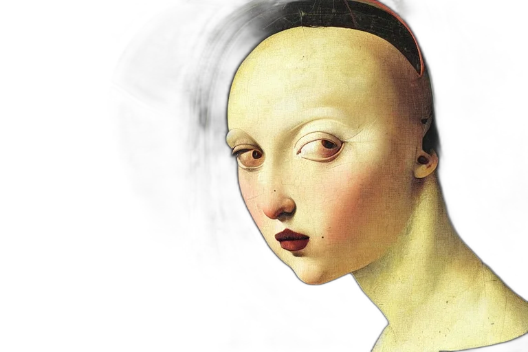 face, mask, photorealistic, oil painting transparent PNG cut-out