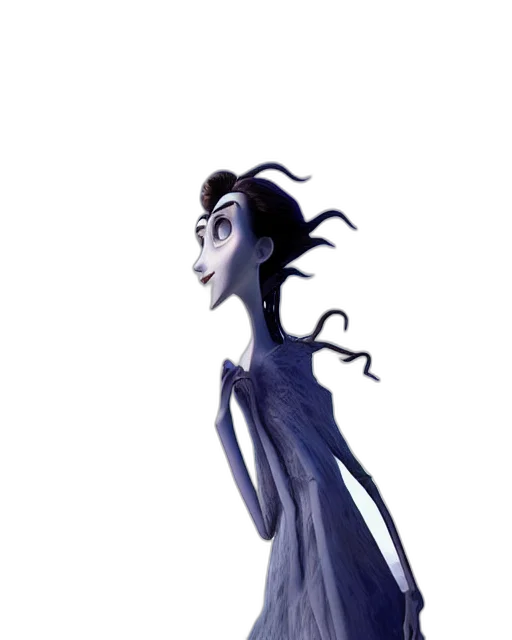 dress, creature, staff, face, concept art, cartoon, fantasy art, 3d render transparent PNG cut-out