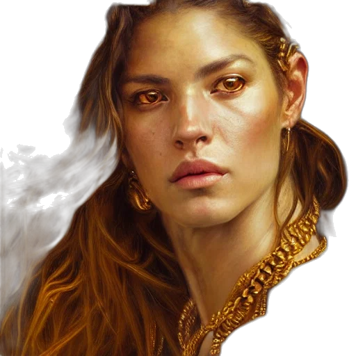 face, jewelry, fantasy art, photorealistic transparent PNG cut-out